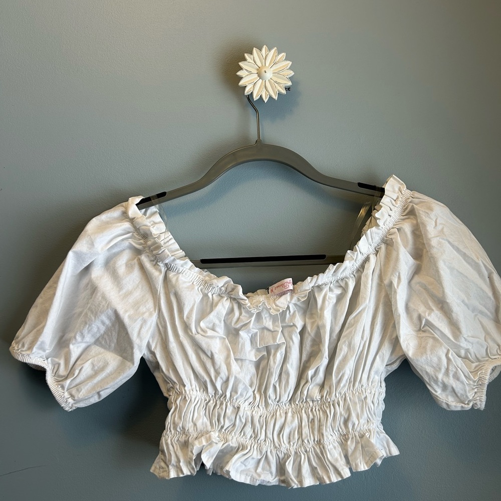 Simply Blessed off the shoulder crop top